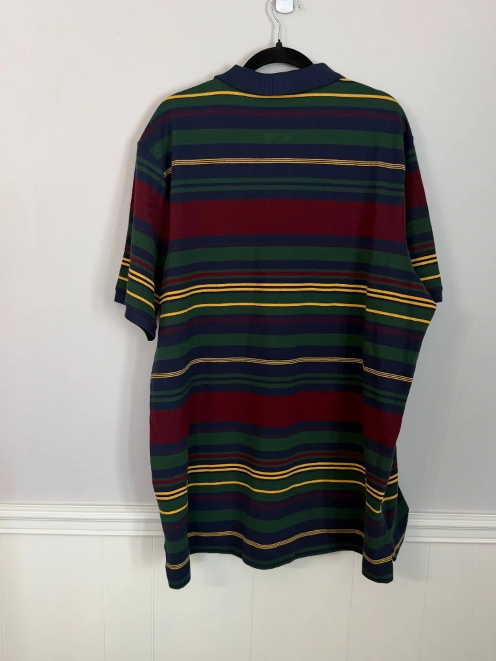 Polo Ralph Lauren Classic Fit Men’s Navy Striped Short Sleeve Polo Sz XXL GUC